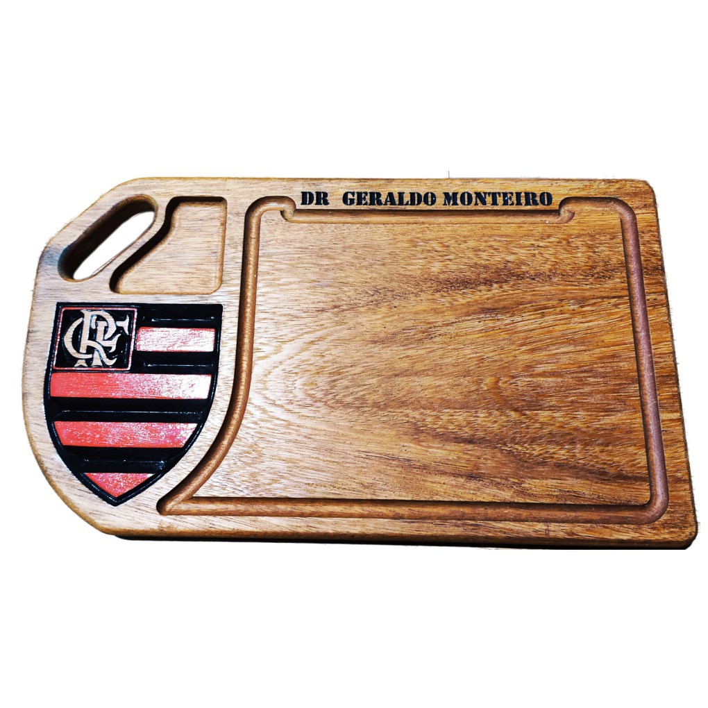 Tabua Carne Churrasco Madeira Flamengo Personalizada Nome | Shopee Brasil