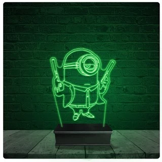 Luminária Abajur Acrílico Led - Minions Filme Desenho 10