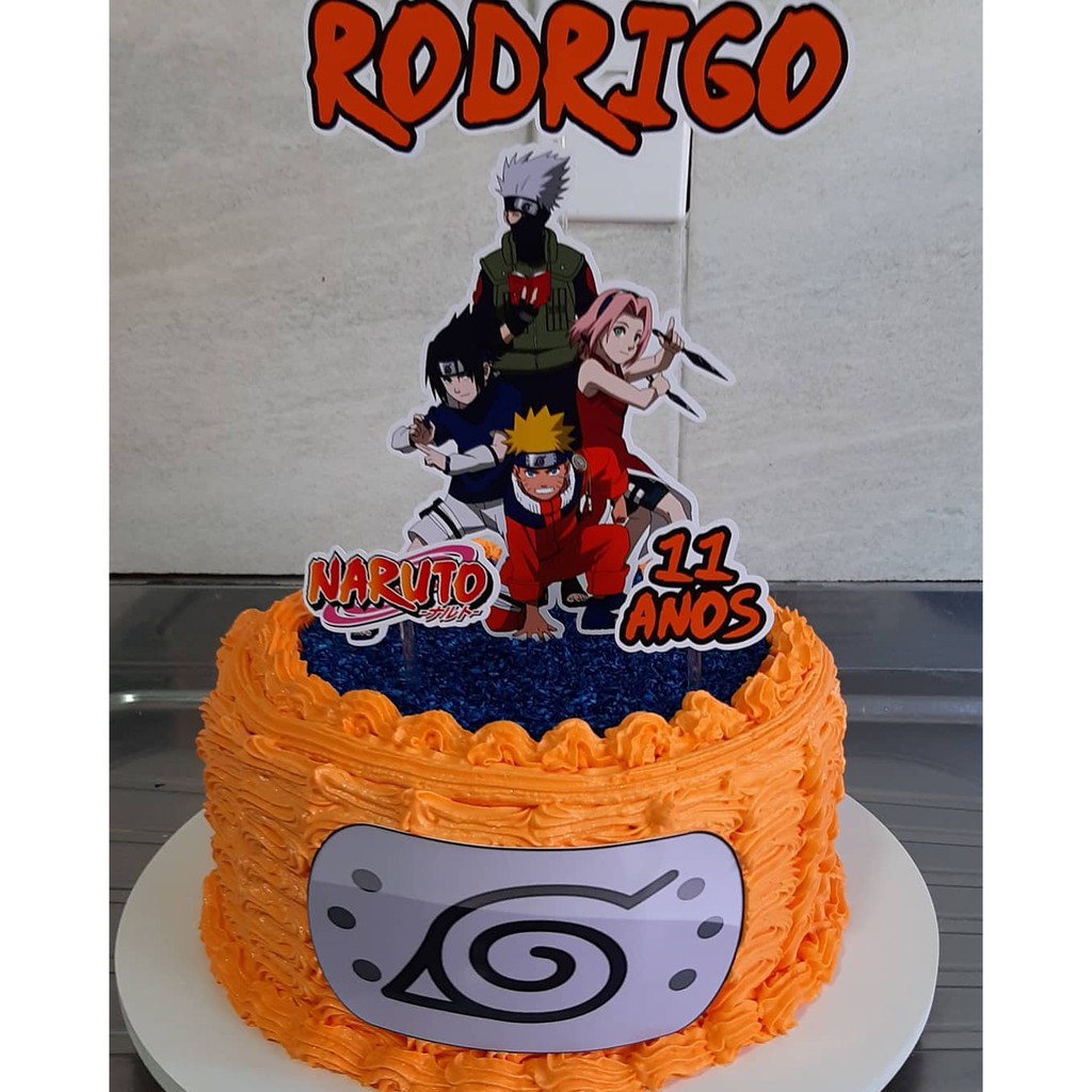 Topo de bolo personalizado Naruto - Loja de Balões, Artigos para Festas e  Fantasias