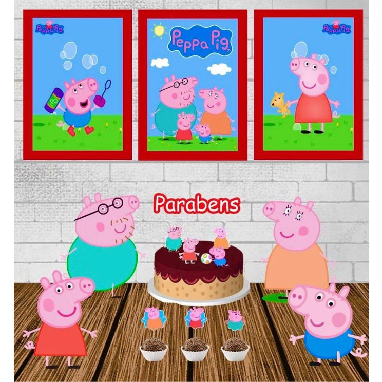 Linda casa da Peppa com teto removível. Festa Peppa Pig - Tema Peppa Pig -  Lembrancinha Peppa Pig -… em 2023