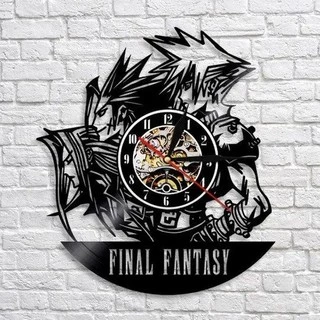 Final Fantasy 07 - Relógio Disco De Vinil Decoração