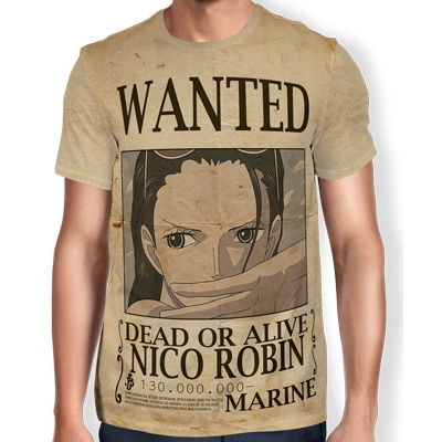 Camisa Full Print Wanted Nico Robin V2 - One Piece | Shopee Brasil