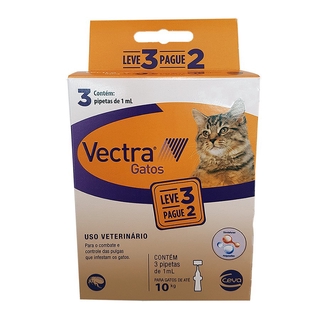 Vectra Gatos Antipulgas Combo Leve 3 Pague 2 Ceva