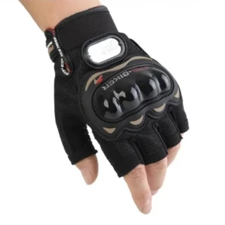 Luva de Moto Motoqueiro Motocross Preta MEIO DEDO Zapstore