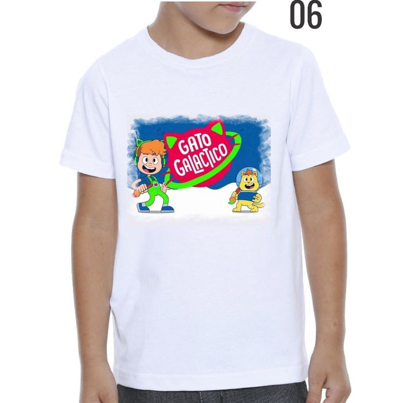 euqfiz Tie Dye Gato Galáctico Camiseta Para Pintar - G