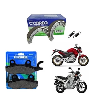 Combo Pastilha Freio Original Cobreq Cb 300 Cbx 250 Twister Dianteira + Lona Patim Freio Traseiro Cobreq