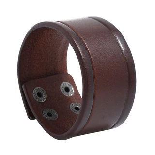 Jessingshow Vintage Leather Wide Bracelet Pulseiras De Punho Em Couro Simples Botão De Pressão Ajustável Pulseira Punk Style Mulheres Homens Jóias