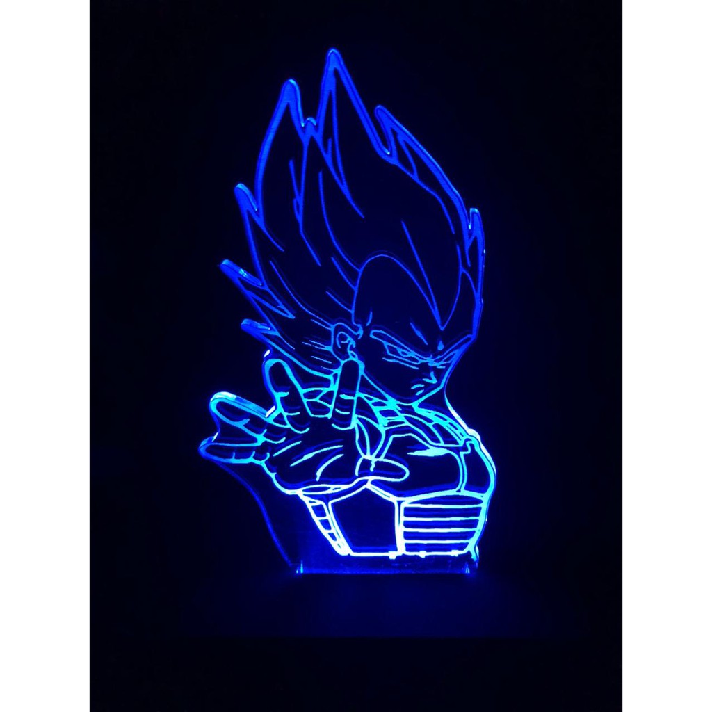 Luminária Led 3d, Goku Super Sayajin 3,16 Cores + controle, Dragon Ball Z,  desenho no Shoptime