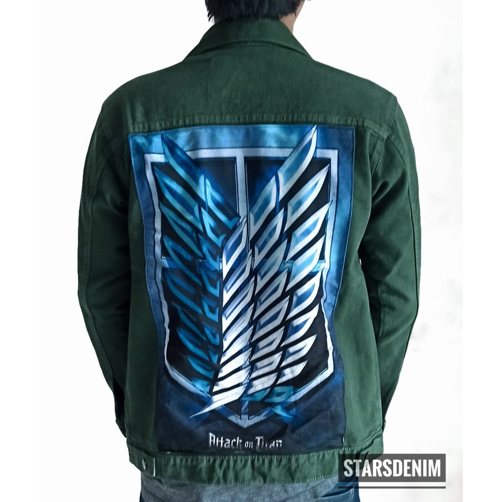 Calça Jeans Estampa Anime Attack On Titan - Asa Do Liberdade - Jaqueta Aot