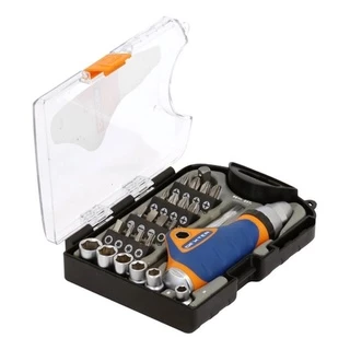 Jogo De Bits Soquetes E Chave Catraca 25 Peças 900225 Dexter