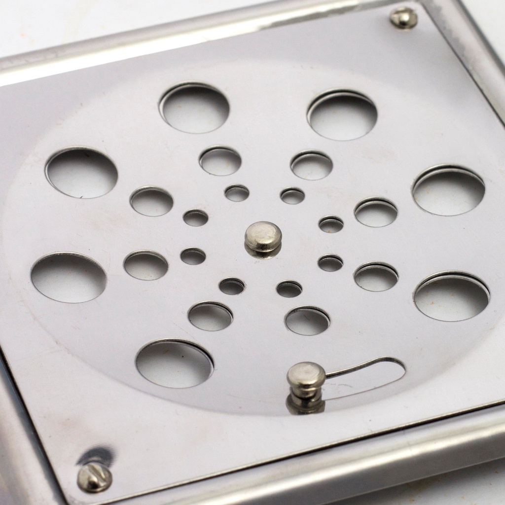 Grelha Ralo Inox Quadrado C/caixilho 10cm X 10cm