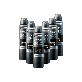 Kit 6 Desodorantes Dove Men+Care Antitranspirante Aerossol Invisible Dry 150ml