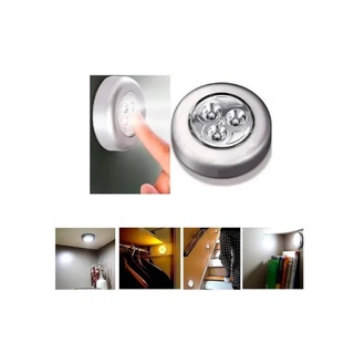 Kit 6 Lampada Luminária Toque 3 Led Guarda Roupa Armário