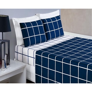 Jogo Lencol Roupa De Cama Casal King 4 Pc Micropercal Austin