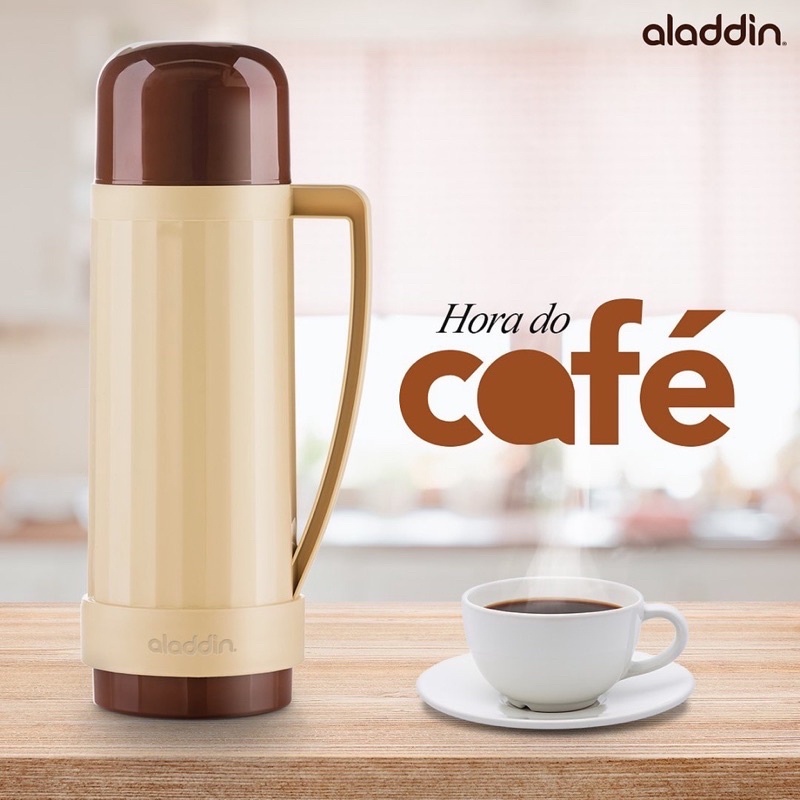 Garrafa Termica Café Aladdin 1 Litro Rosca Conserva Quente/Gelado