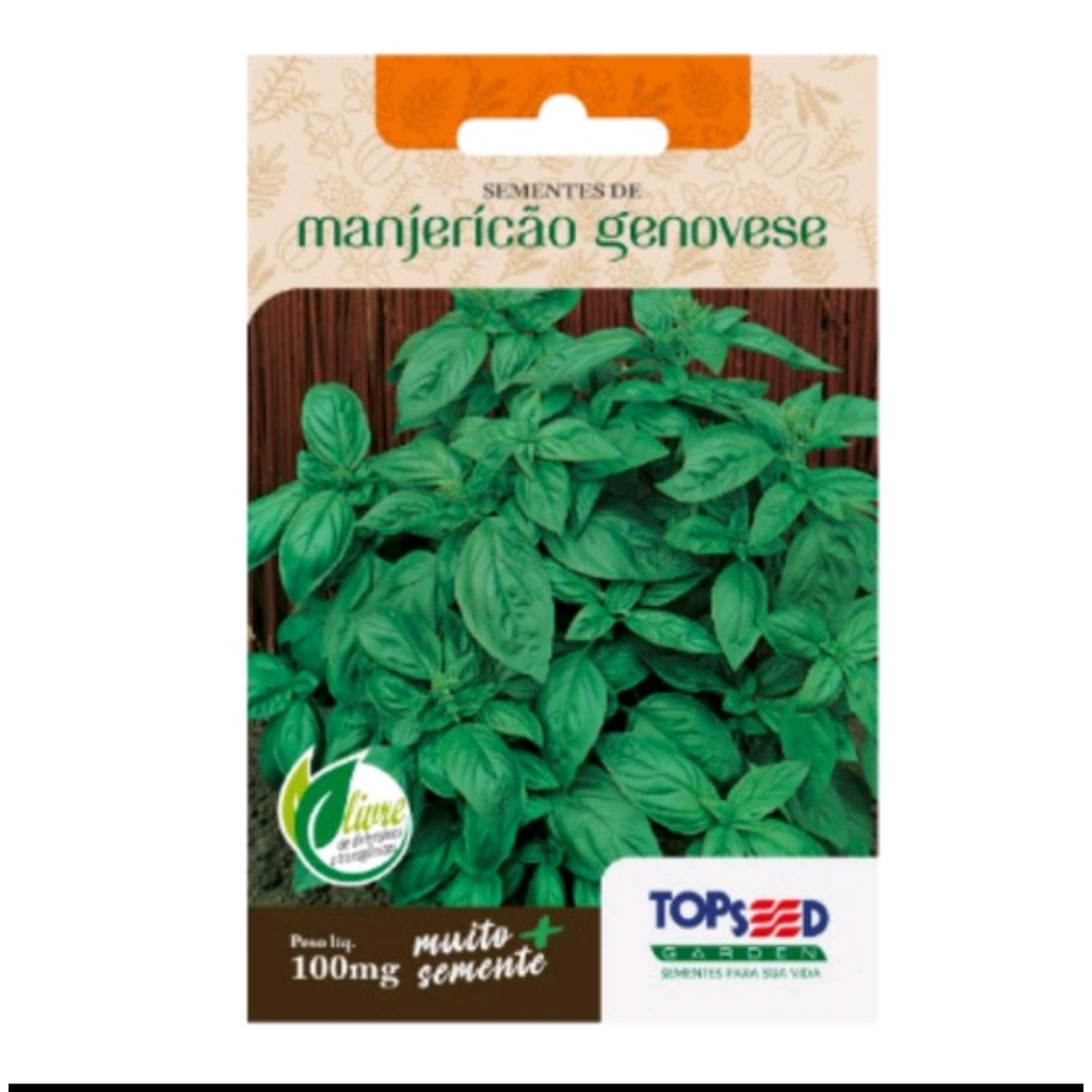 Sementes Manjeric o genovense Topseed Garden 100 mg Envio Imediato