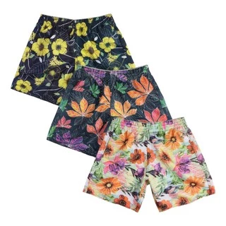 Kit 5 Bermuda Short Masculina Estampada Tactel Verão Praia