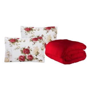 Kit Edredom Casal Queen Dupla Face + 2 Fronhas Estampadas