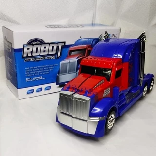 Caminhão Robô Transformer Robot Super Change Truck com Som e Iluminação