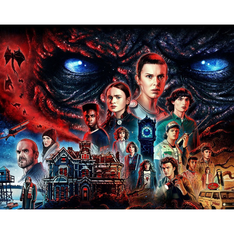Painel em lona Stranger Things | Shopee Brasil