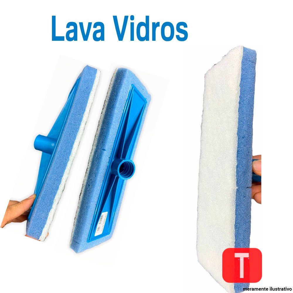 kit 2 esponjas lava vidros box banheiro janela limpeza esfregão limpa ...