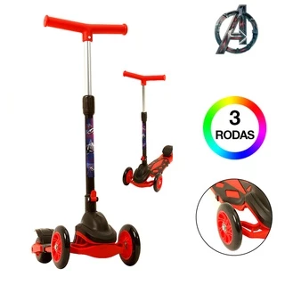 Patinete 3 Rodas Homem Aranha Masculino de Criancas