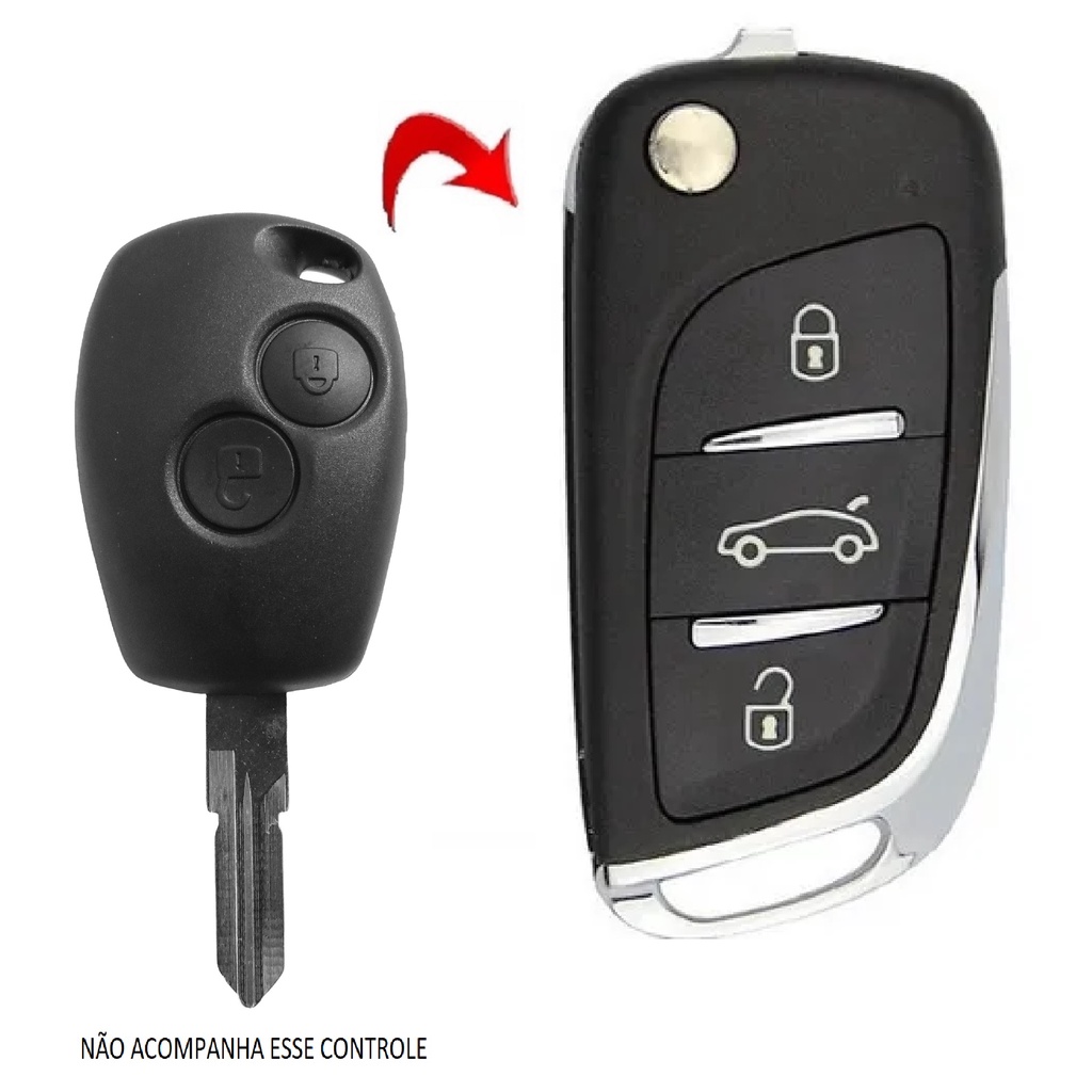 Chave Canivete Completa P/ Sandero Duster Clio até 2014