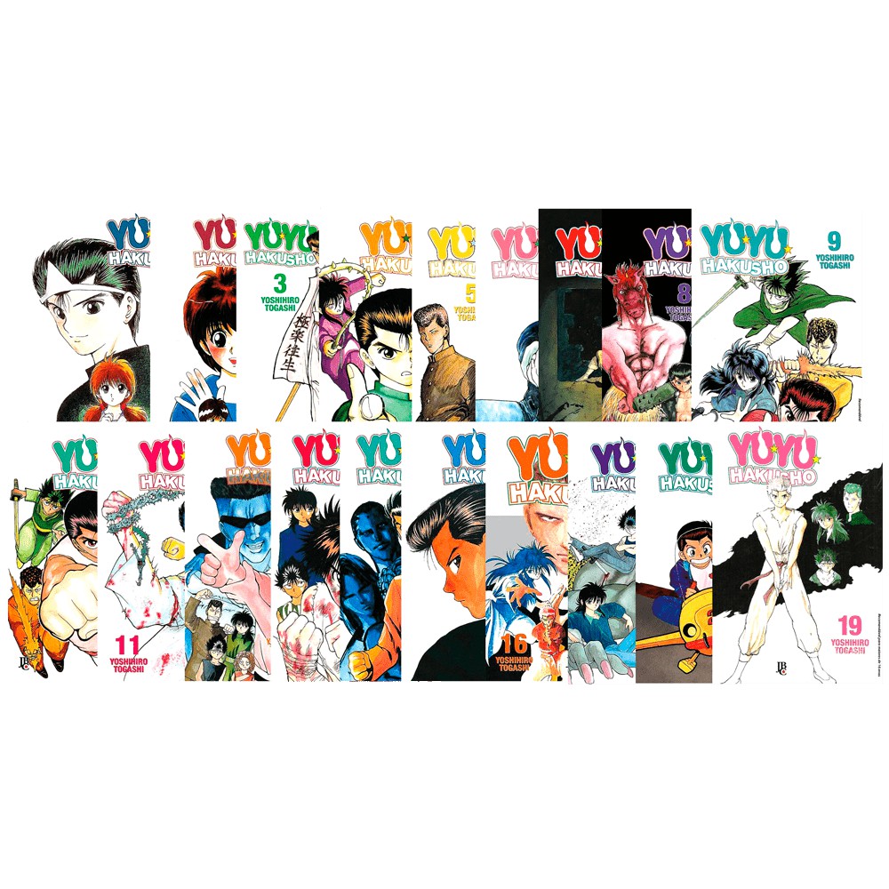 ) Coleção Yu Yu Hakusho 19 volumes = R$ 146,10