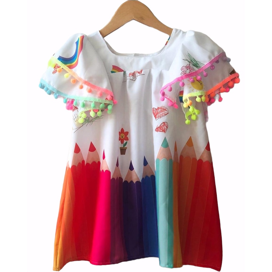 Vestido aquarela hot sale infantil