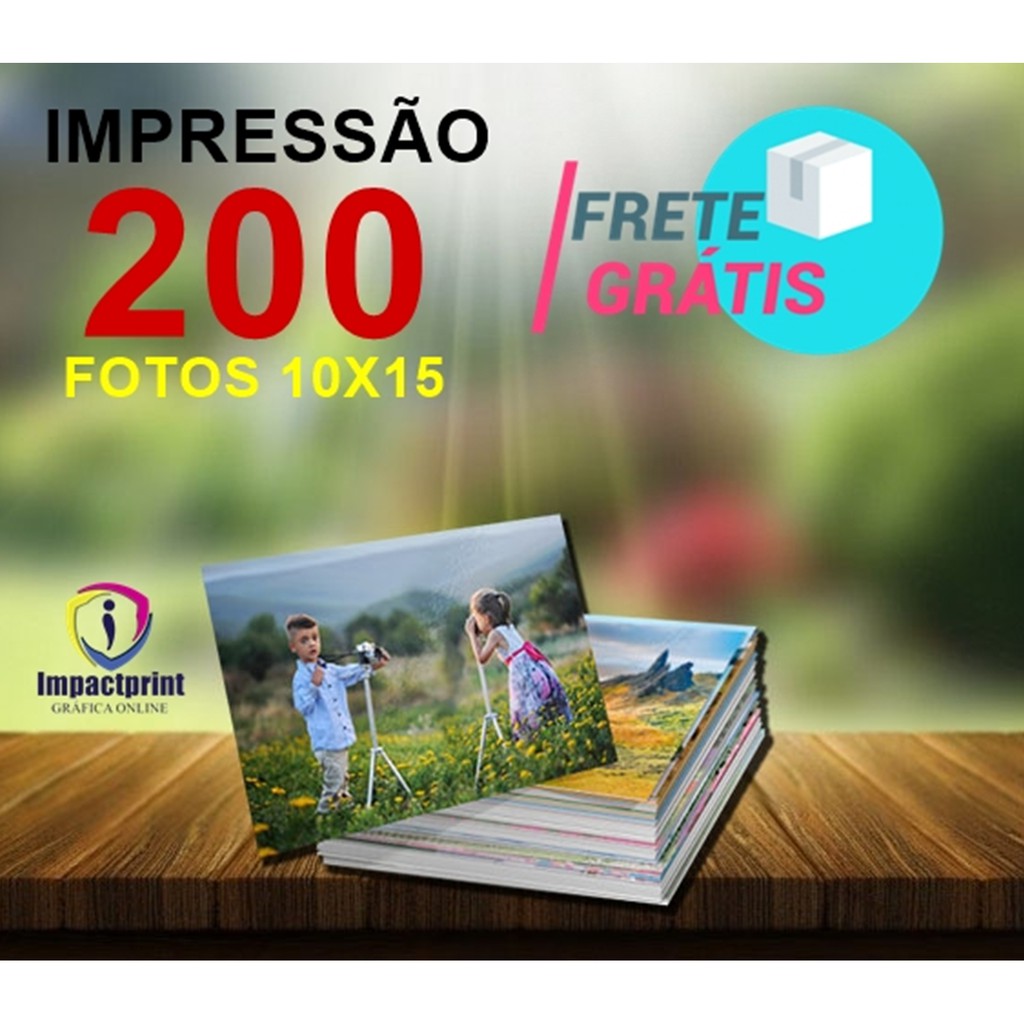 Impressão de fotos pacote 200 fotos 10x15 imprimir/revelação | Shopee ...