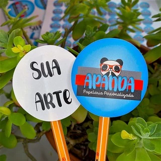 135 Etiquetas Adesivas Personalizadas 4 cm x 4 cm - Redondo