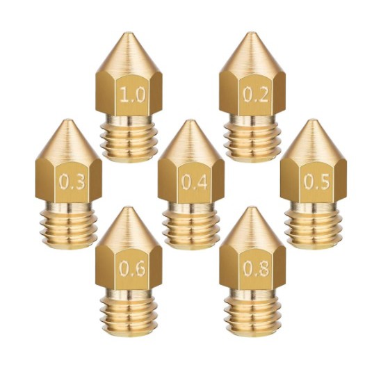 Bico Nozzle MK8 0.6mm Latão Ender Bluer two trees pro v3