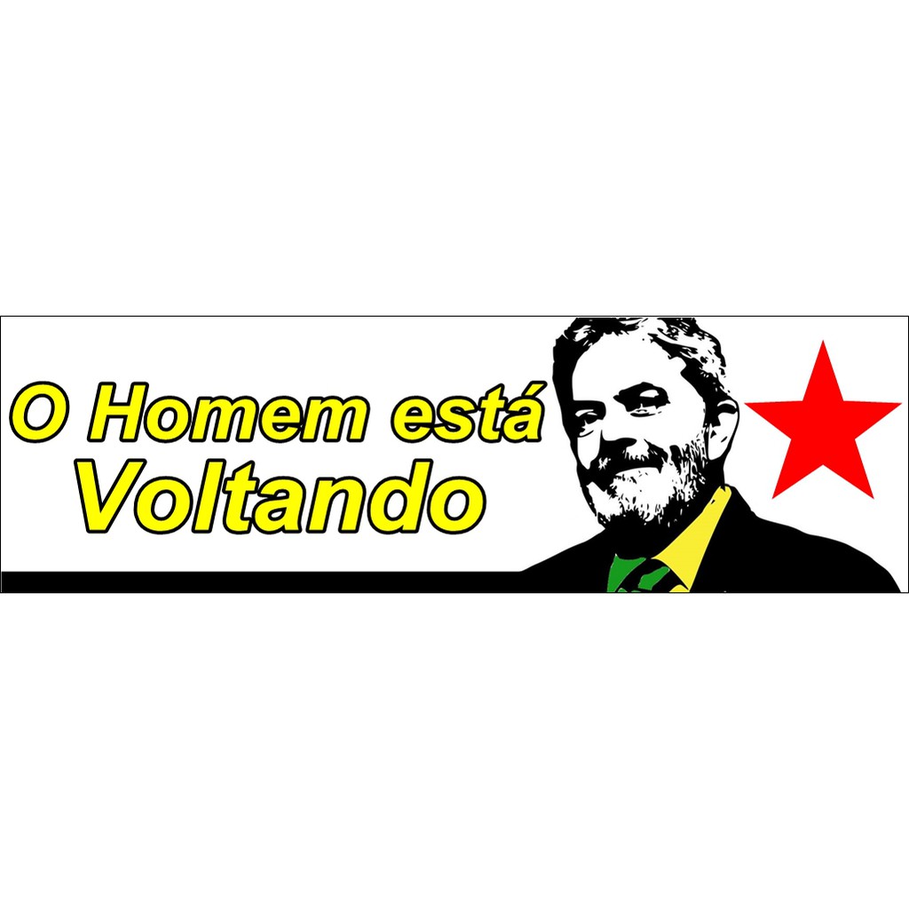 Adesivo Lula O Homem Está Voltando Kit Com 3 Adesivos Alta