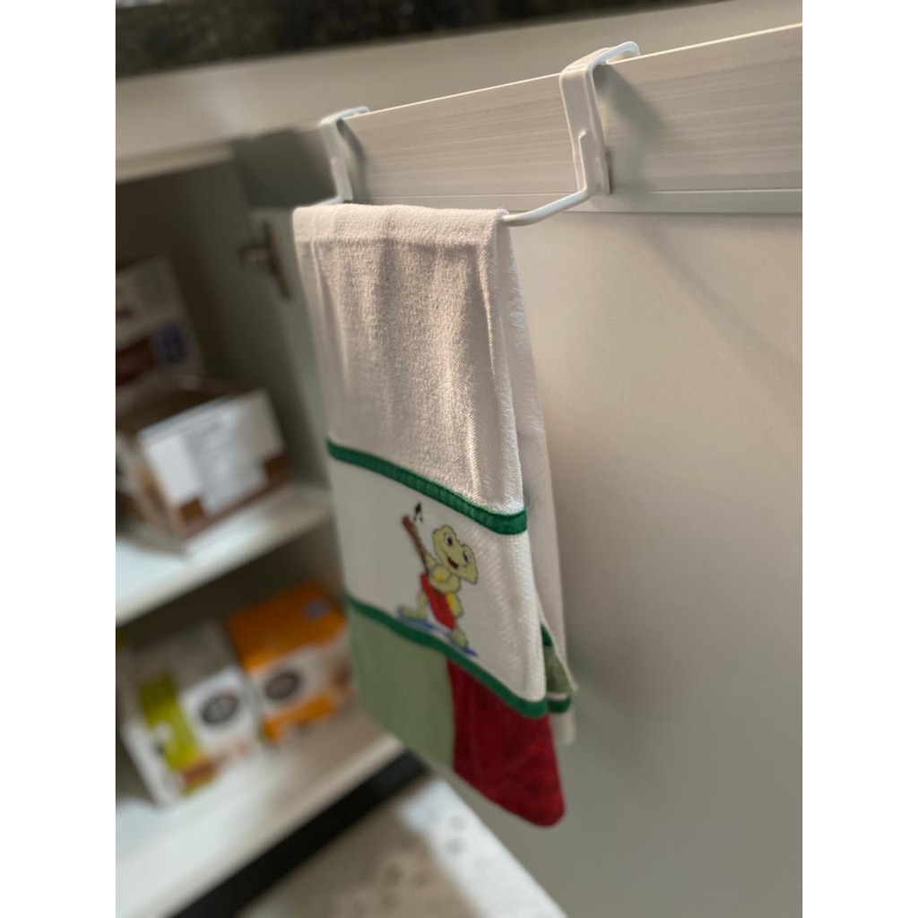Suporte para Pano De Prato Cozinha Organizador Multiuso Branco