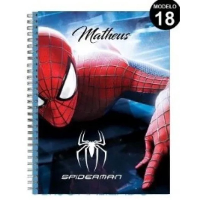 Adesivo Escolar Capa para Caderno Personalizado Menino Homem Aranha ...