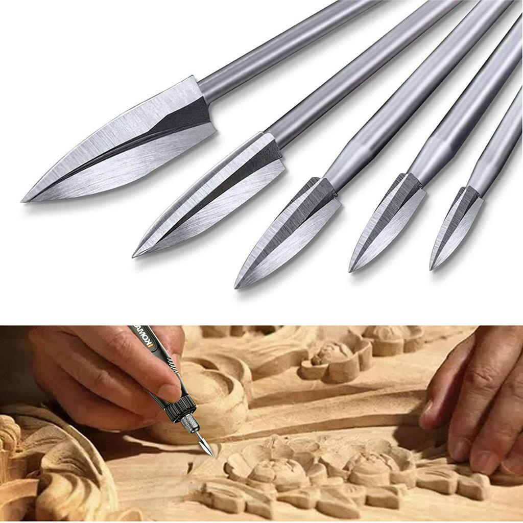 Ferramentas Para Esculpir Madeira com 5 Acessórios de Broca Gravação 1/ ...