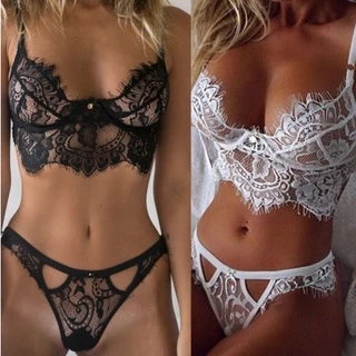 conjunto de 2 peças lingerie Sensual Justa Vazada sexy Peça Única pijamas femininos
