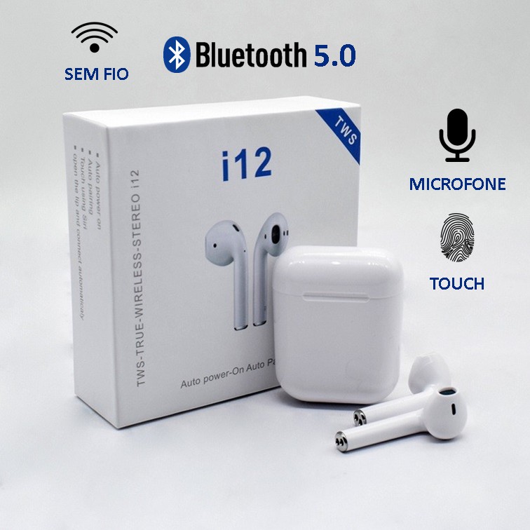 Fone De Ouvido Bluetooth I Tws Com Microfone Estoque Brasil