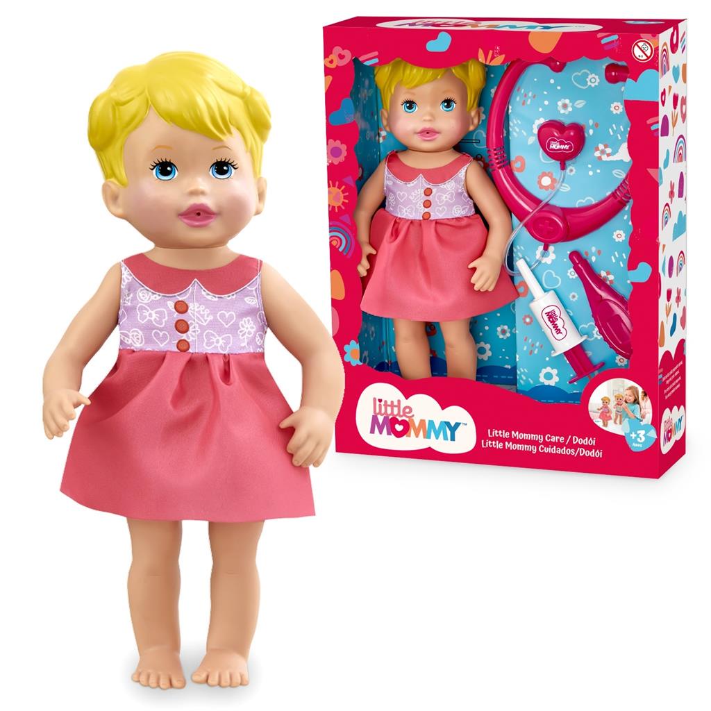 Boneca Bebê Menina Baby Little Mommy Recém Nascida - Roupa Rosa