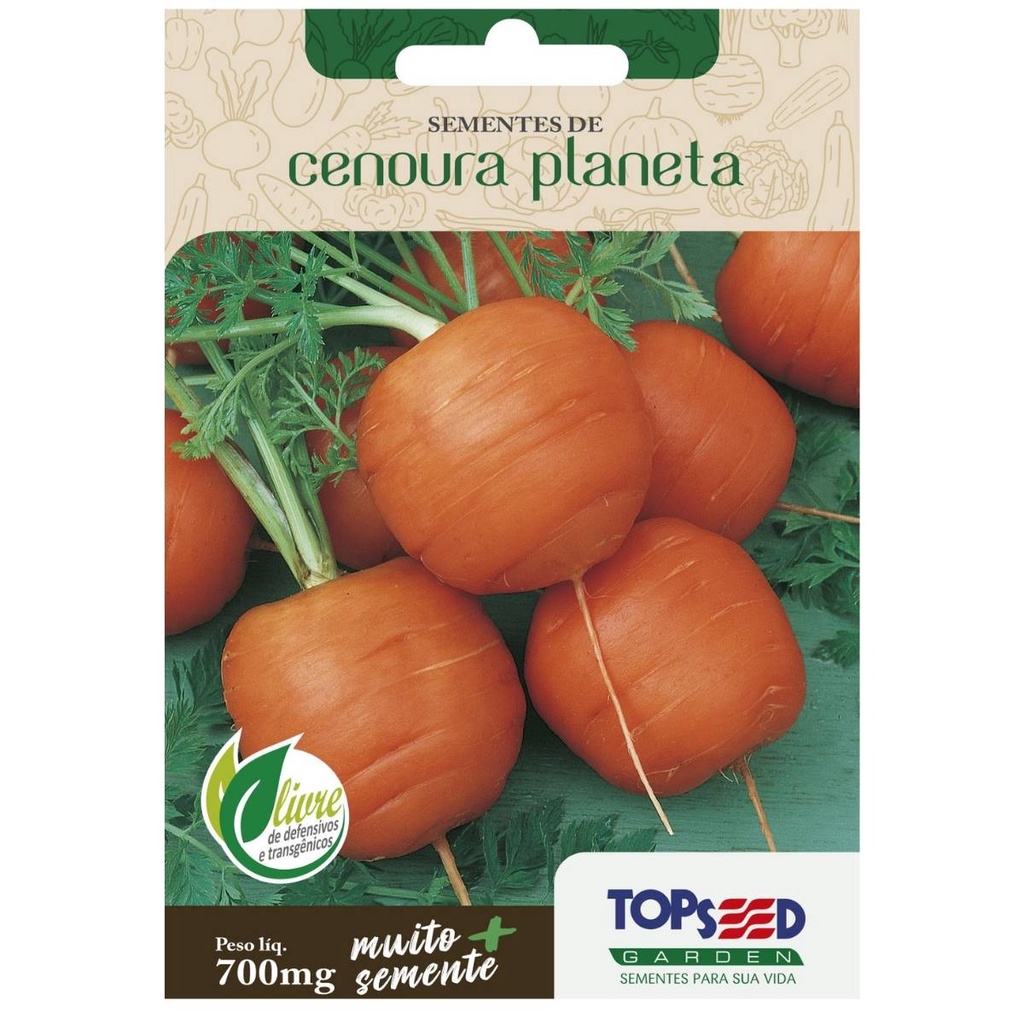 Sementes Cenoura Planeta (Bolinha) TOPSEED