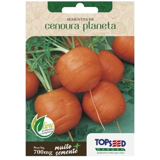 Sementes Cenoura Planeta (Bolinha) TOPSEED