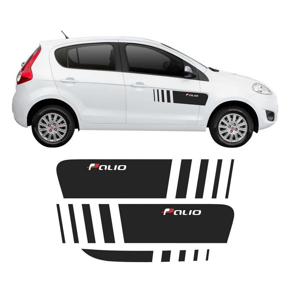 Kit Adesivo Faixa Lateral Traseira Novo Fiat Palio Shopee Brasil