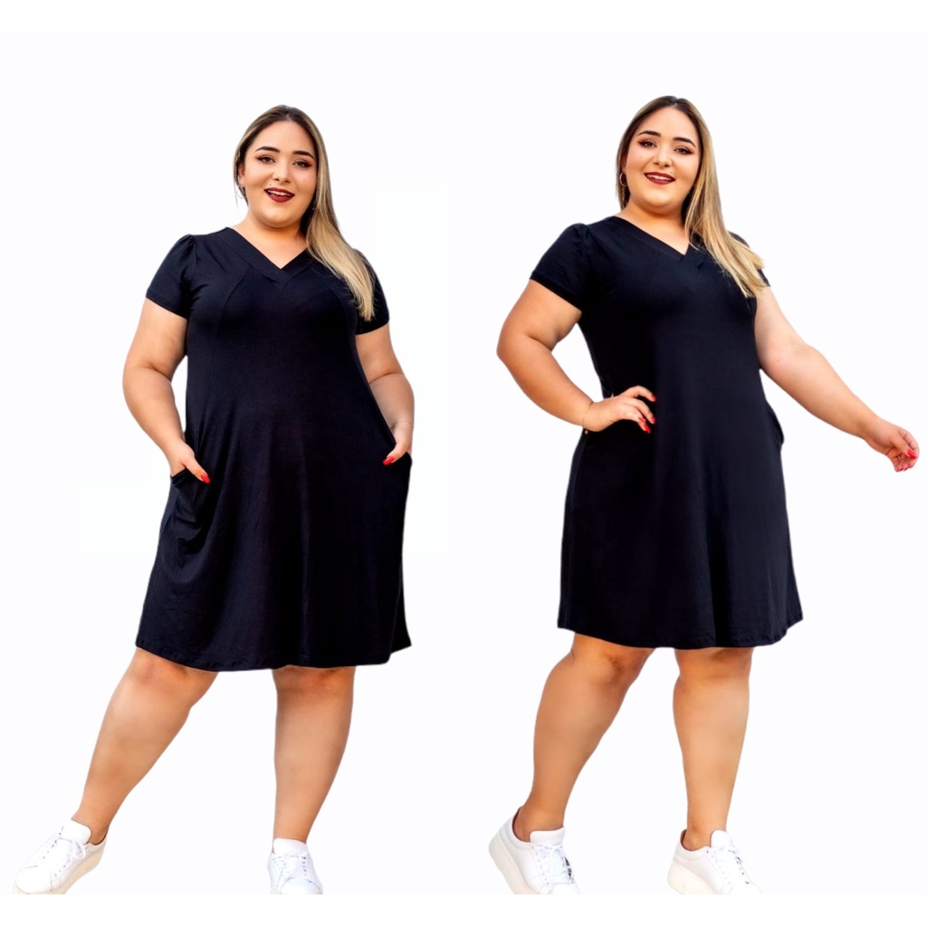 Vestido viscolycra 2024 plus size