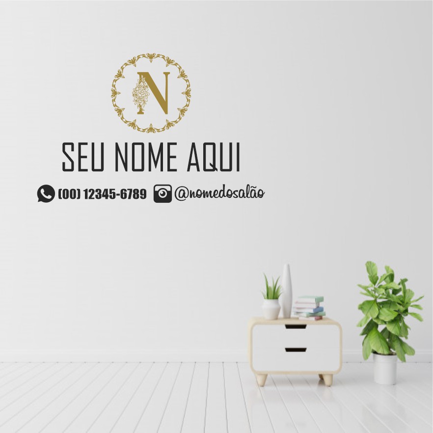 Adesivo de parede com nome personalizado para salão de beleza, adesivo de  parede com nomes personalizados para unhas, decoração de casa, menina,  salão