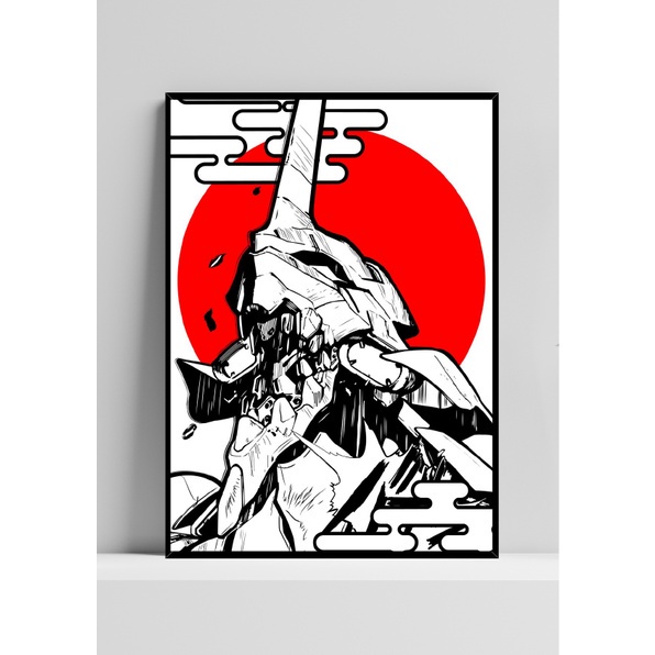 Quadro de mdf poster moldura Anime, Mangá, Evangelion