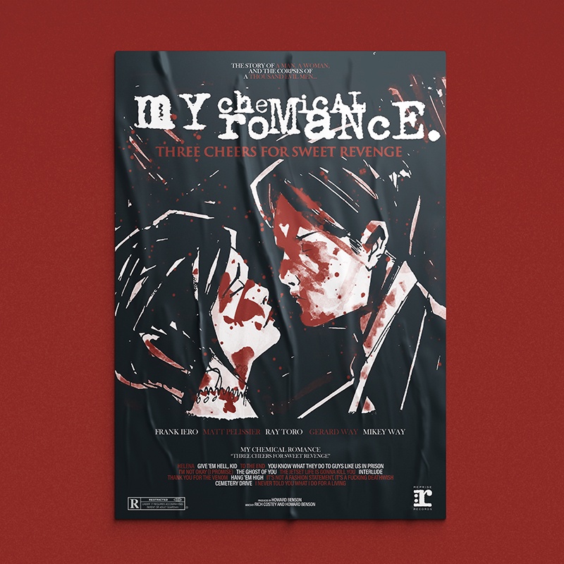 Poster My Chemical Romance Three Cheers for Sweet Revenge / Tamanho A3 Shopee Brasil