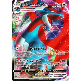 Carta Pokemon Salamence VMAX Português Card Original Copag