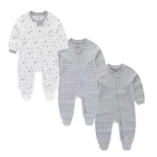 3 Pcs Outono Inverno Unisex Bebê Recém-Nascido Menino Menina Macacão 100 % Algodão Roupa Do