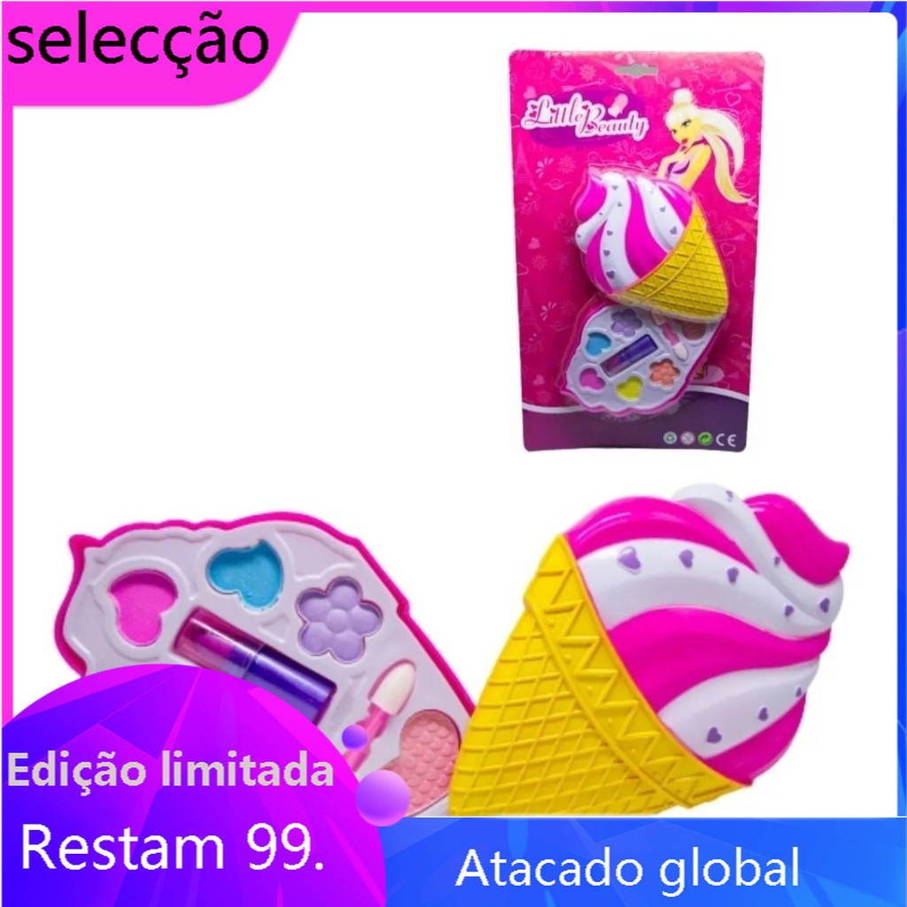 Brinquedo Infantil Little Beauty Kit Maquiagem para Bonecas Coração  P&D-90999M - Maquiagem Virtual