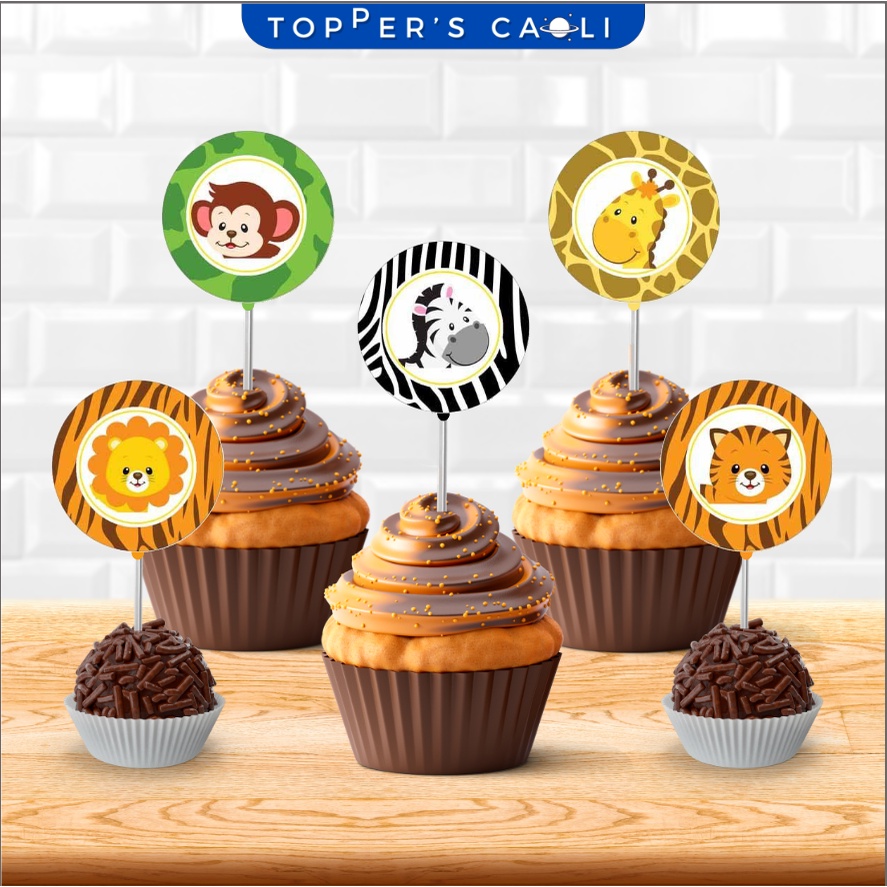 Cupcake bichos safari  Compre Produtos Personalizados no Elo7